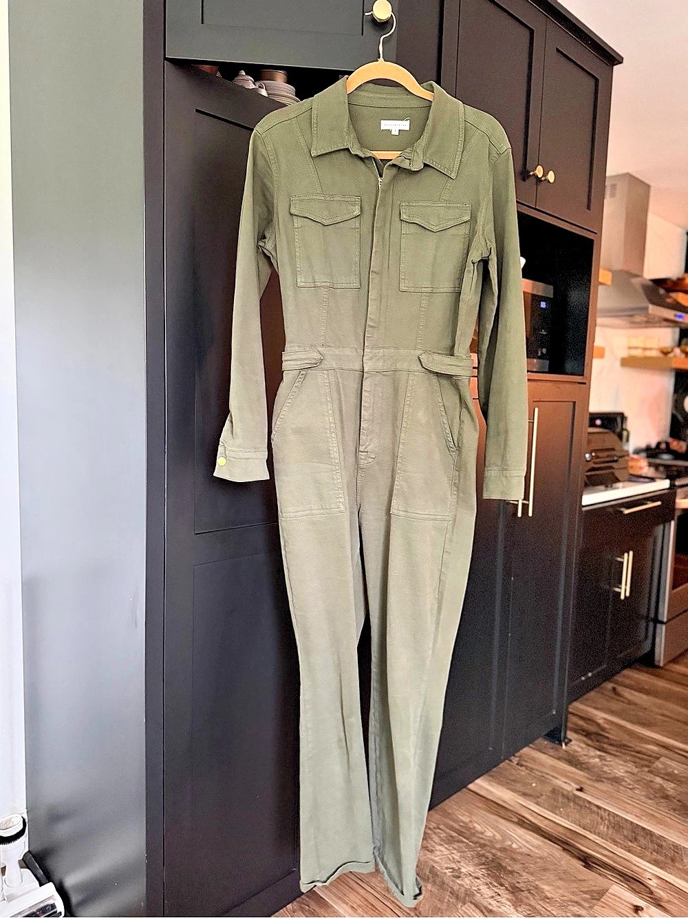 Good American Fit For Success Jumpsuit Utility Green Size 3